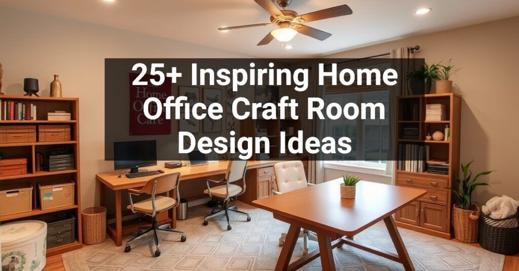 25+ Inspiring Home Office Craft Room Design Ideas