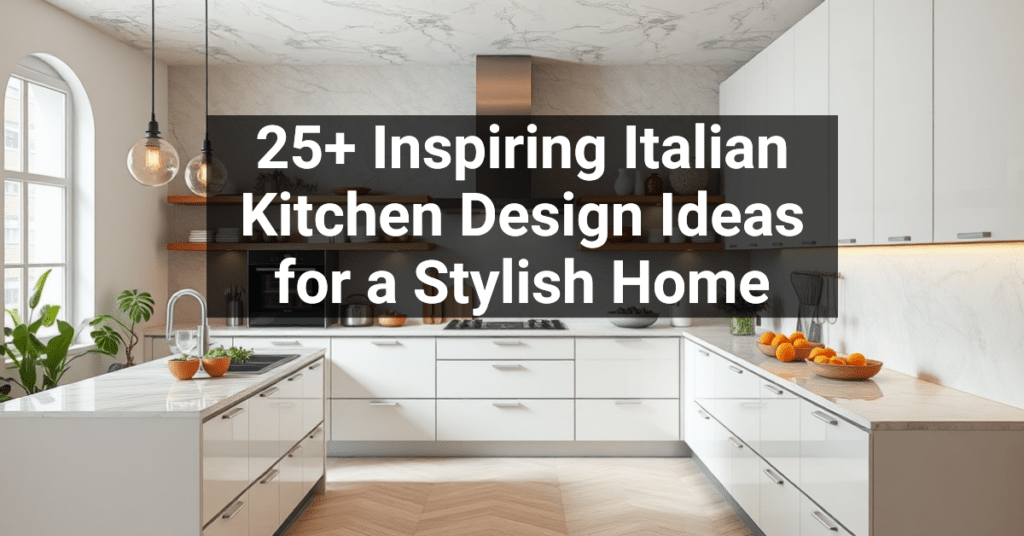 25+ Inspiring Italian Kitchen Design Ideas for a Stylish Home