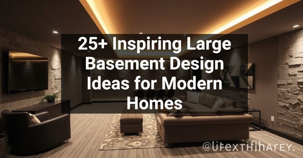 25+ Inspiring Large Basement Design Ideas for Modern Homes