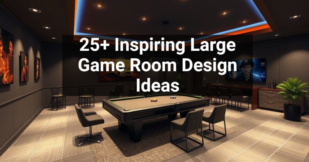 25+ Inspiring Large Game Room Design Ideas