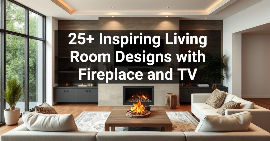 25+ Inspiring Living Room Designs with Fireplace and TV