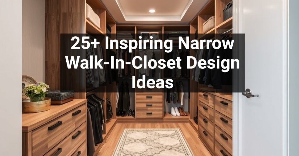 25+ Inspiring Narrow Walk-In-Closet Design Ideas