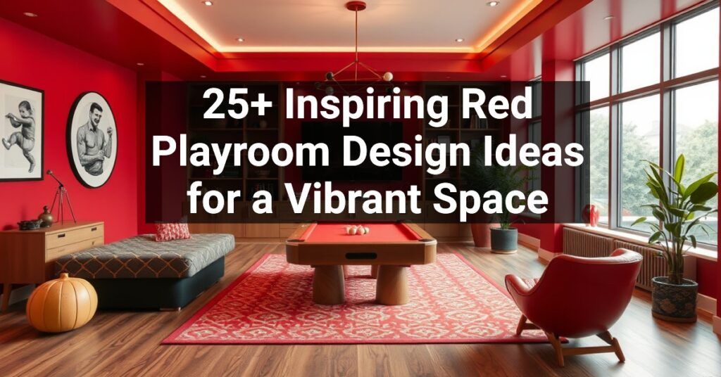 25+ Inspiring Red Playroom Design Ideas for a Vibrant Space