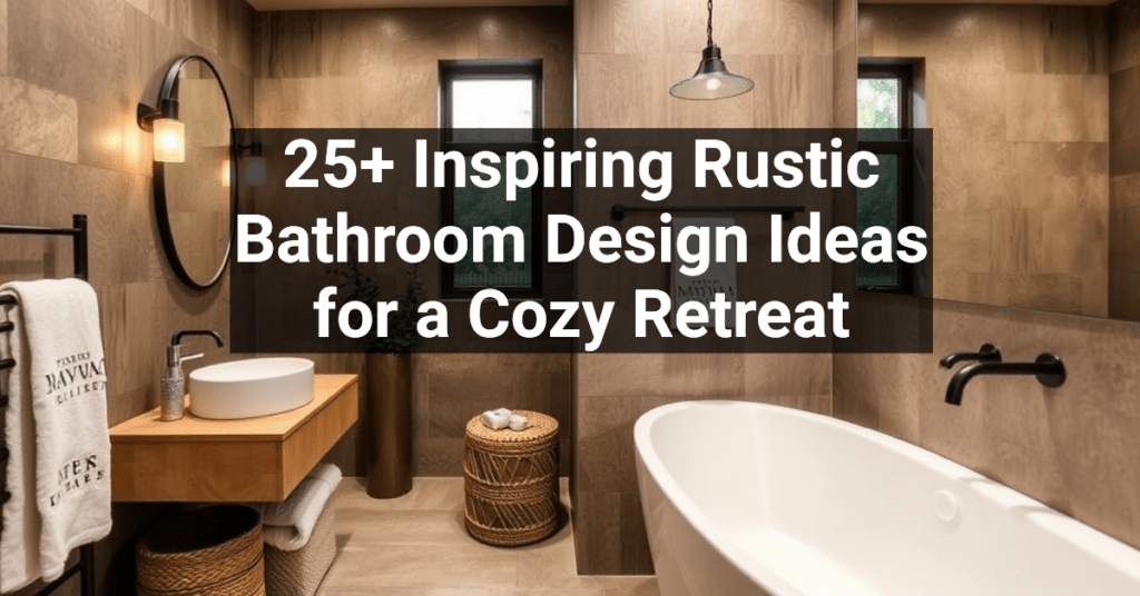 25+ Inspiring Rustic Bathroom Design Ideas for a Cozy Retreat