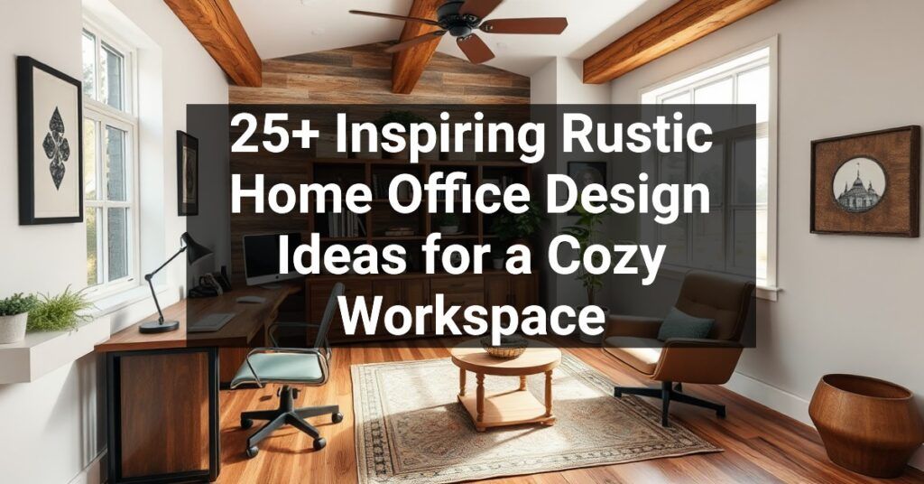 25+ Inspiring Rustic Home Office Design Ideas for a Cozy Workspace