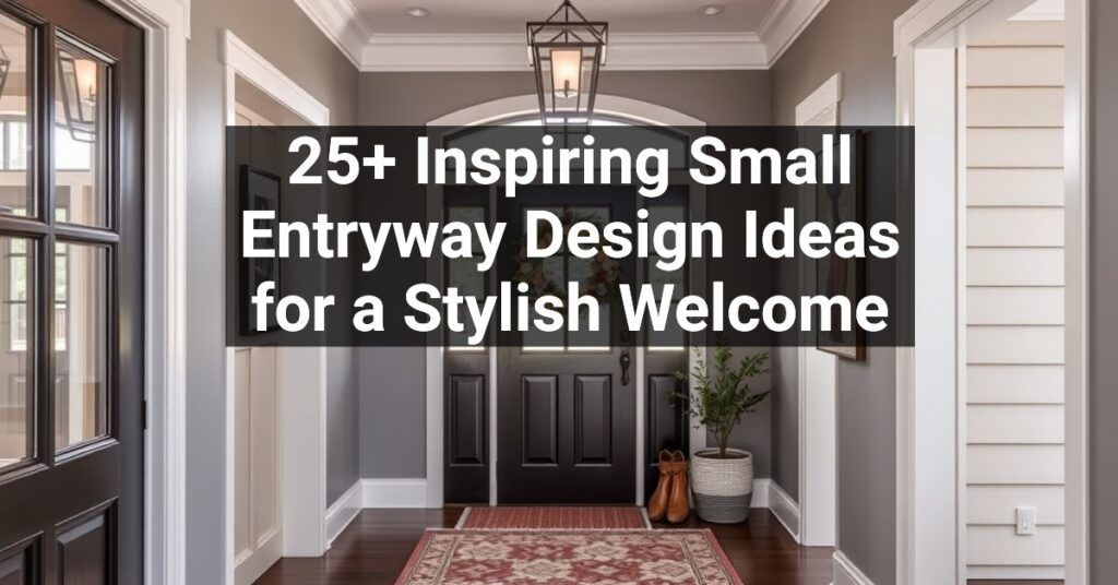 25+ Inspiring Small Entryway Design Ideas for a Stylish Welcome