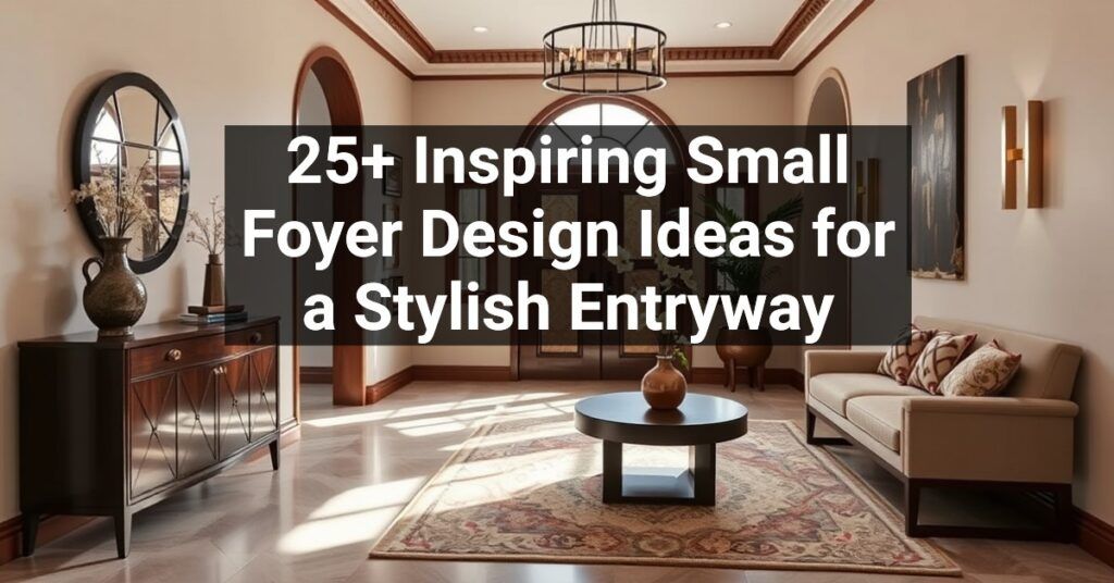 25+ Inspiring Small Foyer Design Ideas for a Stylish Entryway