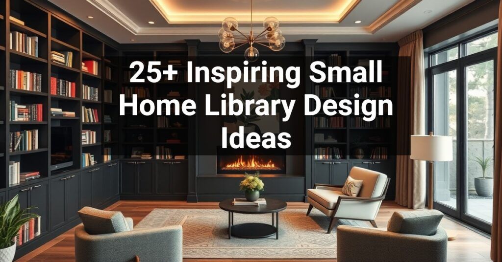 25+ Inspiring Small Home Library Design Ideas