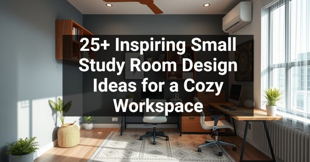 25+ Inspiring Small Study Room Design Ideas for a Cozy Workspace