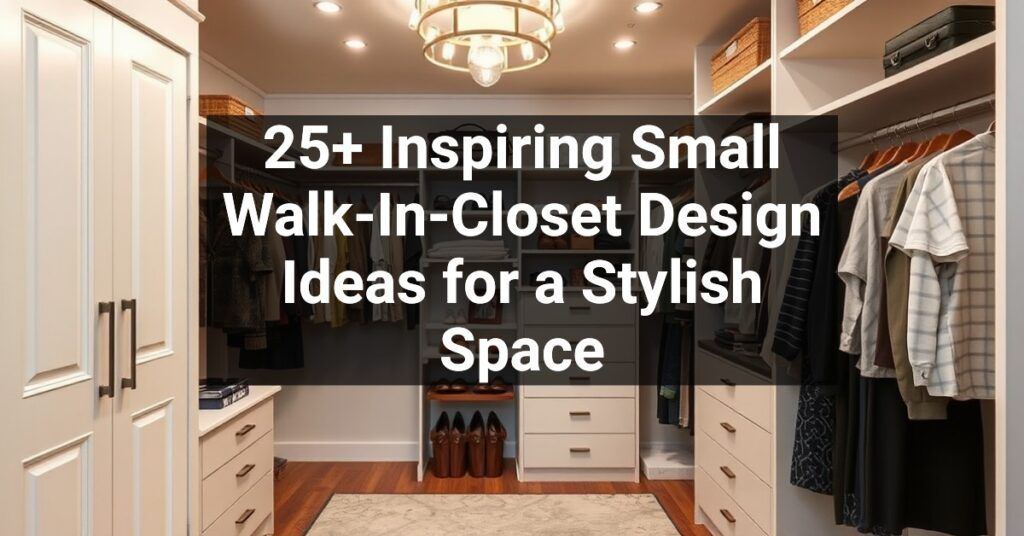 25+ Inspiring Small Walk-In-Closet Design Ideas for a Stylish Space