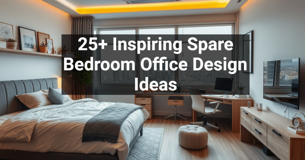 25+ Inspiring Spare Bedroom Office Design Ideas