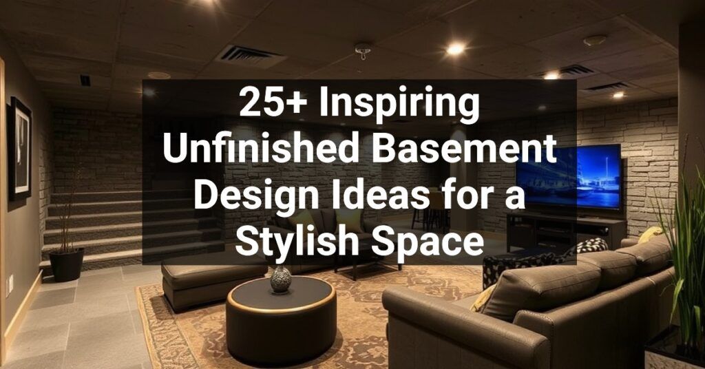 25+ Inspiring Unfinished Basement Design Ideas for a Stylish Space