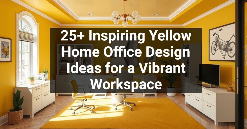 25+ Inspiring Yellow Home Office Design Ideas for a Vibrant Workspace