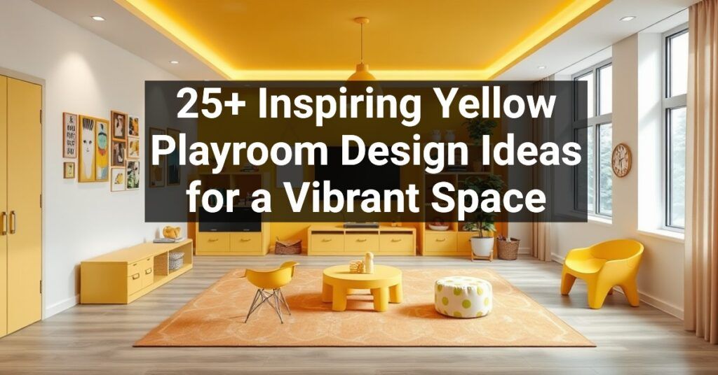 25+ Inspiring Yellow Playroom Design Ideas for a Vibrant Space