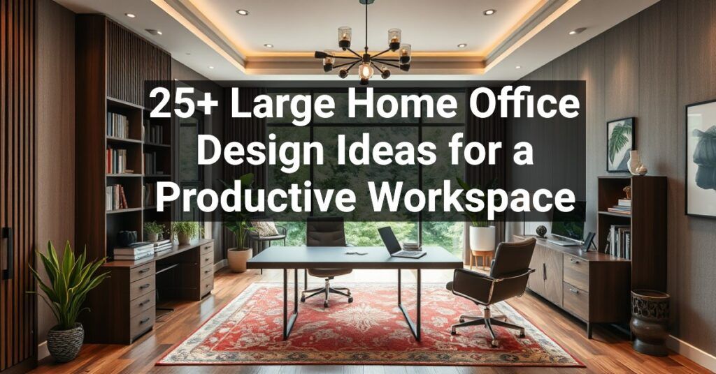 25+ Large Home Office Design Ideas for a Productive Workspace