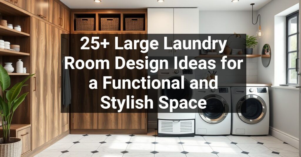 25+ Large Laundry Room Design Ideas for a Functional and Stylish Space