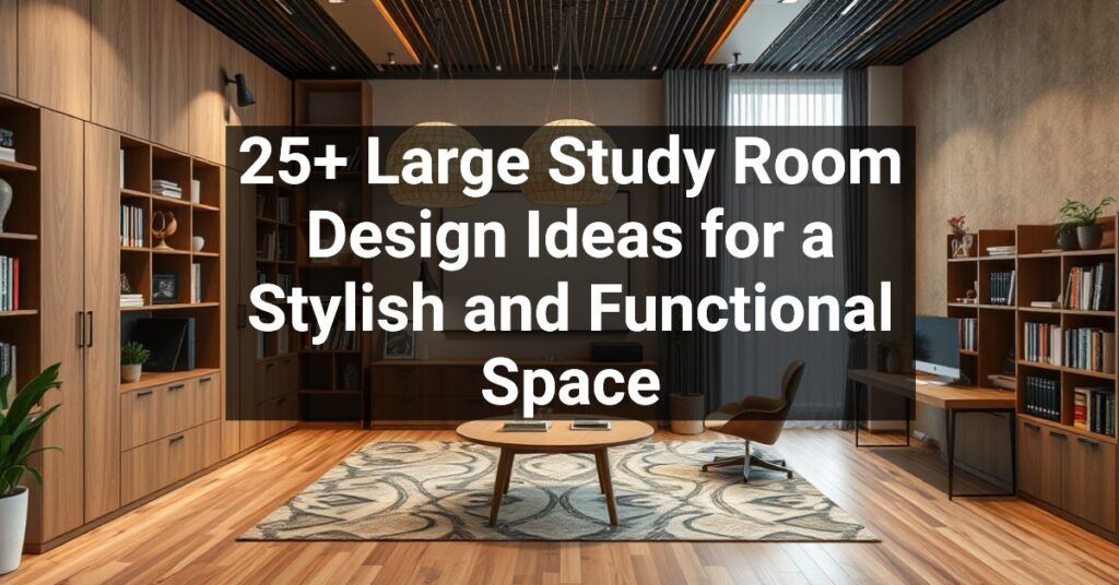 25+ Large Study Room Design Ideas for a Stylish and Functional Space