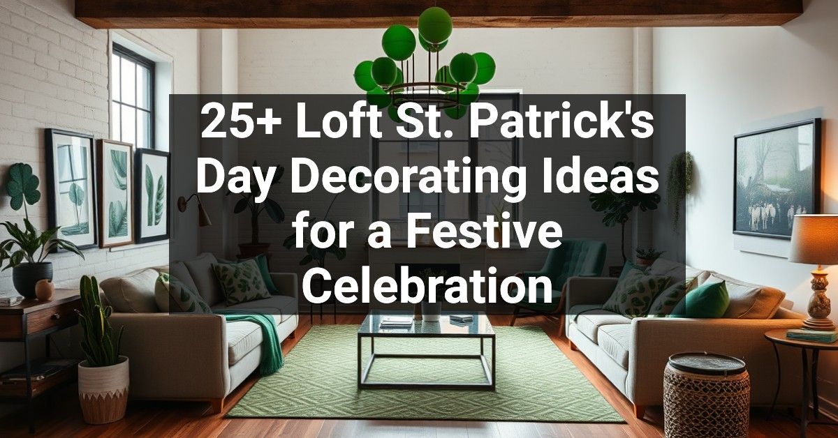 25+ Loft St. Patrick's Day Decorating Ideas for a Festive Celebration