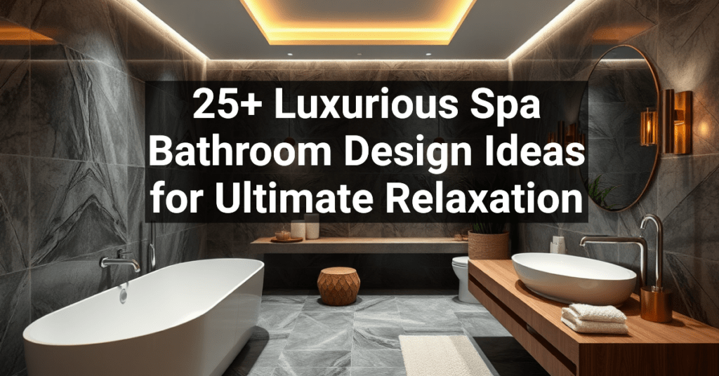 25+ Luxurious Spa Bathroom Design Ideas for Ultimate Relaxation