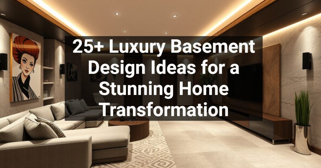 25+ Luxury Basement Design Ideas for a Stunning Home Transformation