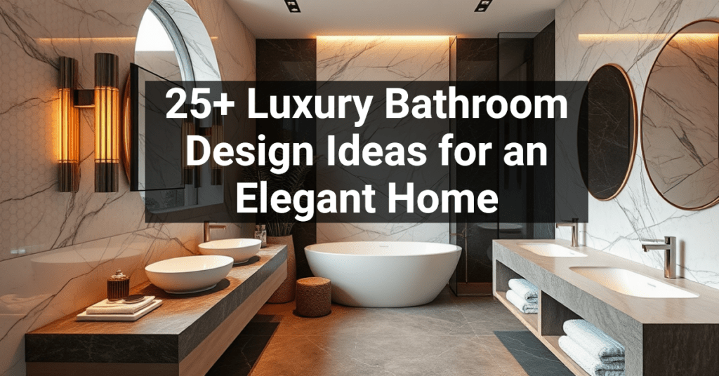 25+ Luxury Bathroom Design Ideas for an Elegant Home