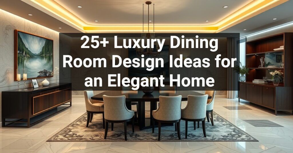 25+ Luxury Dining Room Design Ideas for an Elegant Home