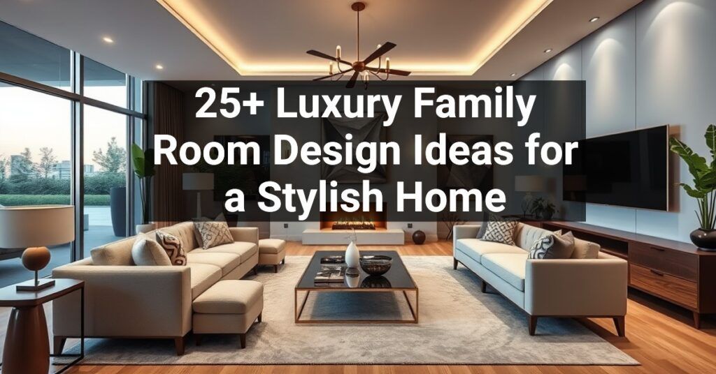 25+ Luxury Family Room Design Ideas for a Stylish Home