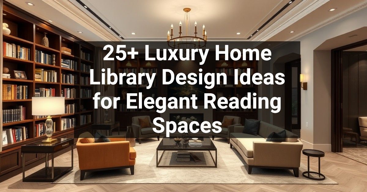 25+ Luxury Home Library Design Ideas for Elegant Reading Spaces