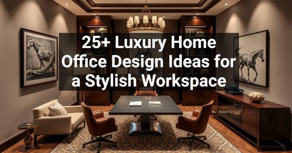 25+ Luxury Home Office Design Ideas for a Stylish Workspace