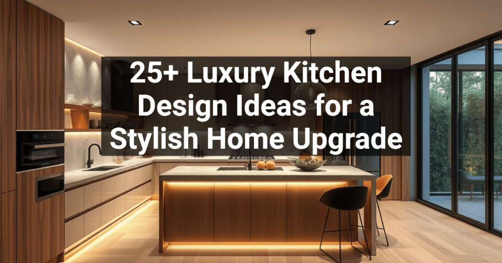 25+ Luxury Kitchen Design Ideas for a Stylish Home Upgrade