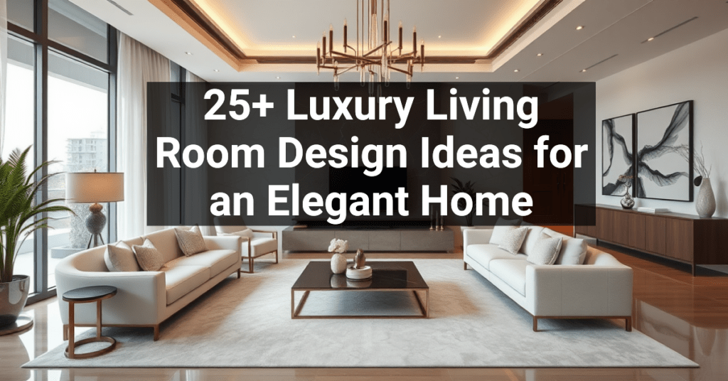 25+ Luxury Living Room Design Ideas for an Elegant Home