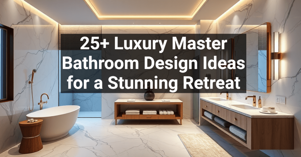 25+ Luxury Master Bathroom Design Ideas for a Stunning Retreat