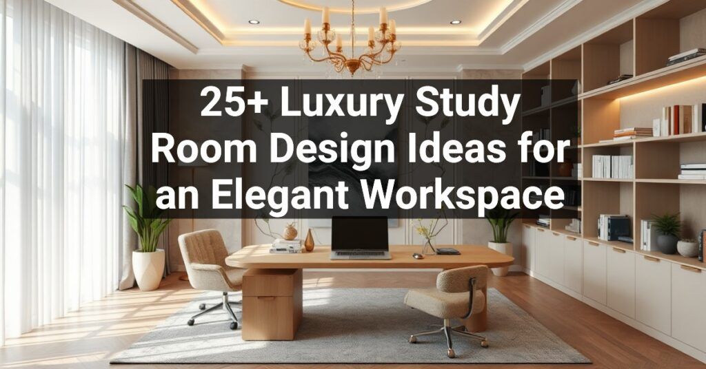 25+ Luxury Study Room Design Ideas for an Elegant Workspace