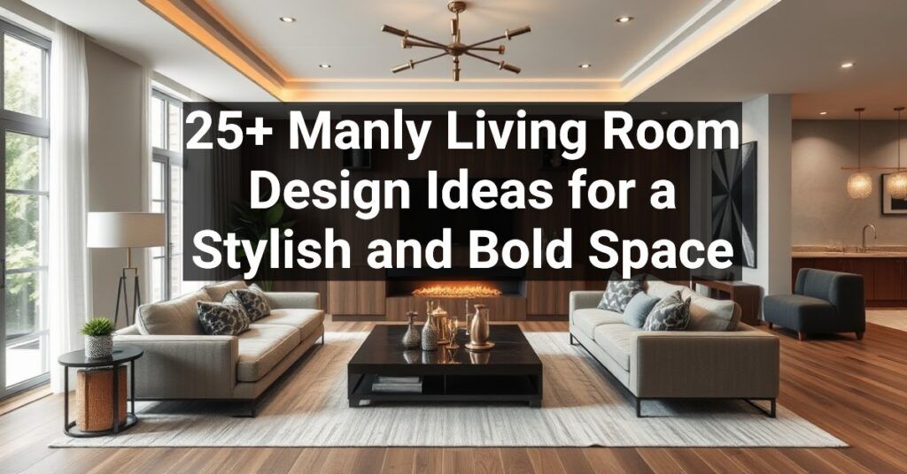 25+ Manly Living Room Design Ideas for a Stylish and Bold Space