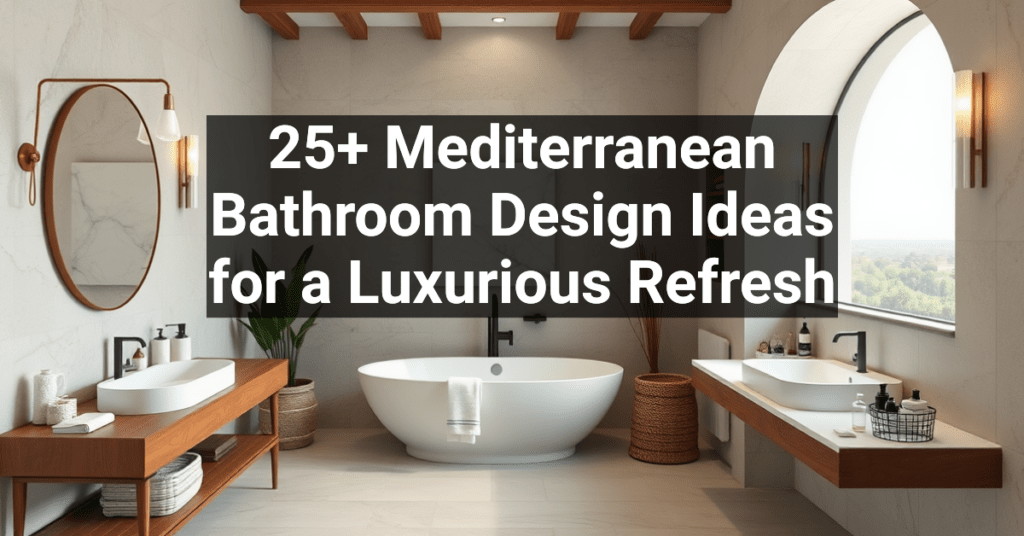 25+ Mediterranean Bathroom Design Ideas for a Luxurious Refresh