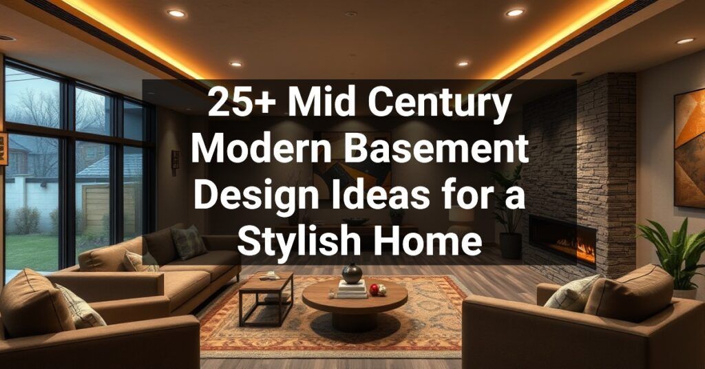 25+ Mid Century Modern Basement Design Ideas for a Stylish Home