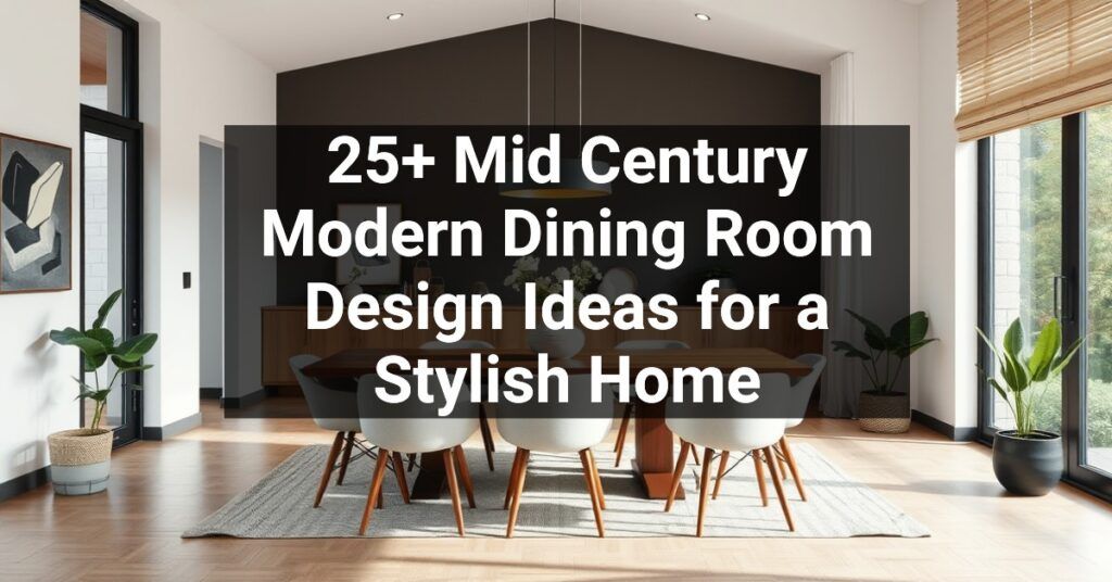 25+ Mid Century Modern Dining Room Design Ideas for a Stylish Home