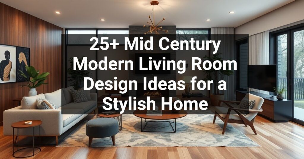 25+ Mid Century Modern Living Room Design Ideas for a Stylish Home