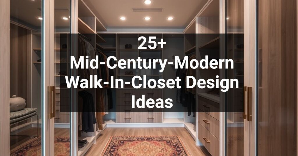 25+ Mid-Century-Modern Walk-In-Closet Design Ideas