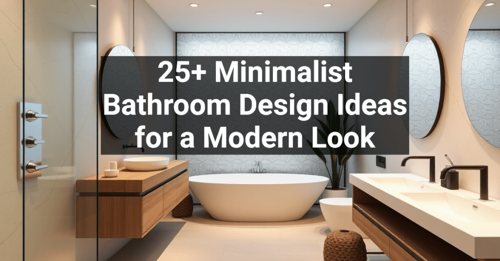 25+ Minimalist Bathroom Design Ideas for a Modern Look