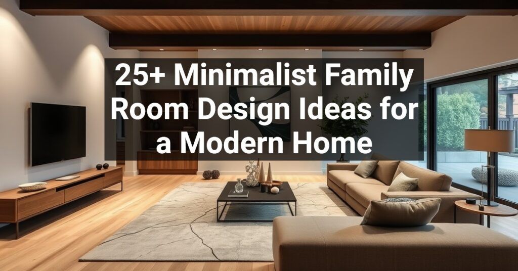 25+ Minimalist Family Room Design Ideas for a Modern Home