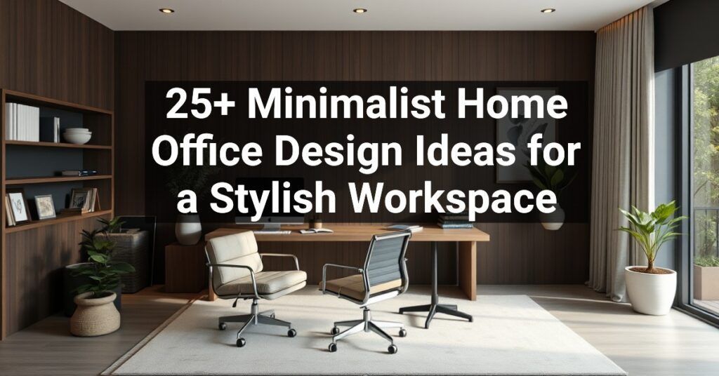 25+ Minimalist Home Office Design Ideas for a Stylish Workspace