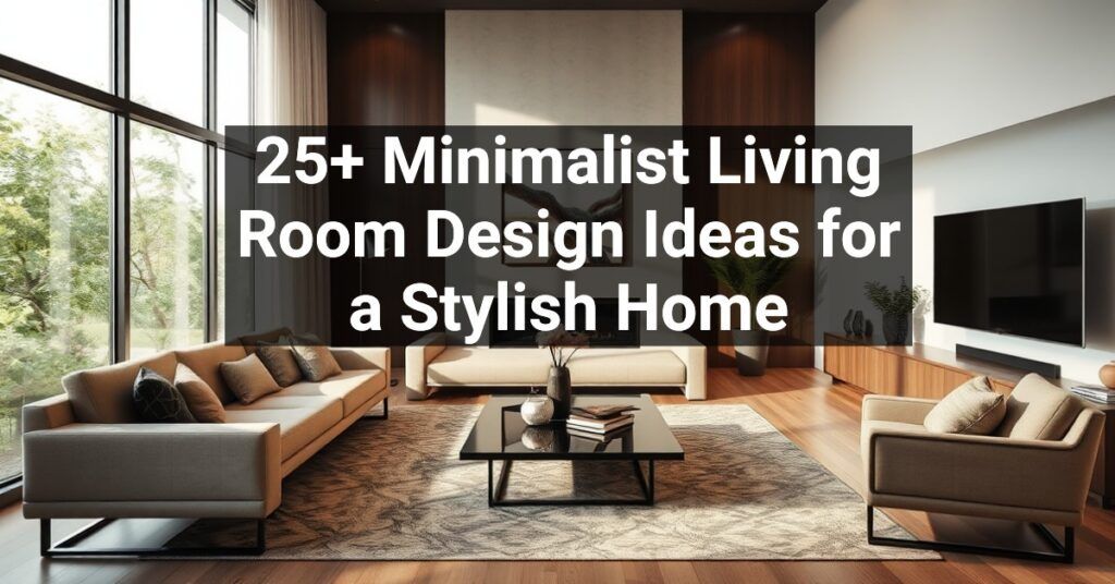 25+ Minimalist Living Room Design Ideas for a Stylish Home