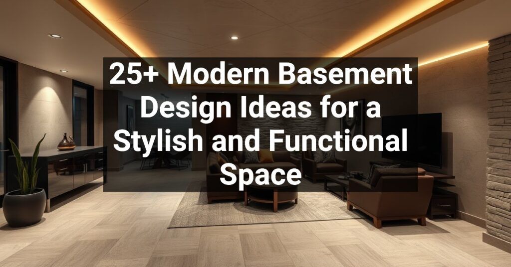 25+ Modern Basement Design Ideas for a Stylish and Functional Space