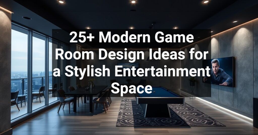 25+ Modern Game Room Design Ideas for a Stylish Entertainment Space