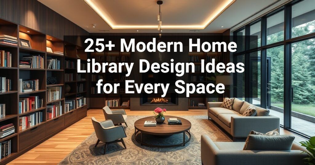 25+ Modern Home Library Design Ideas for Every Space