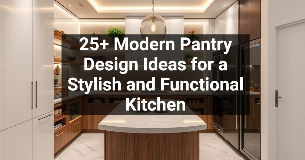 25+ Modern Pantry Design Ideas for a Stylish and Functional Kitchen