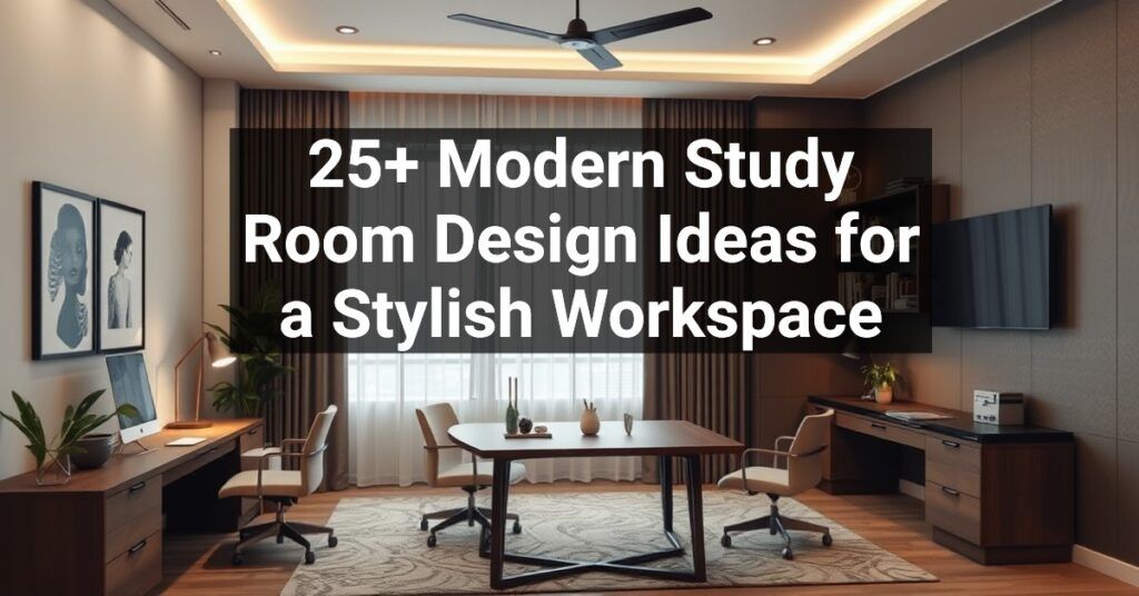 25+ Modern Study Room Design Ideas for a Stylish Workspace