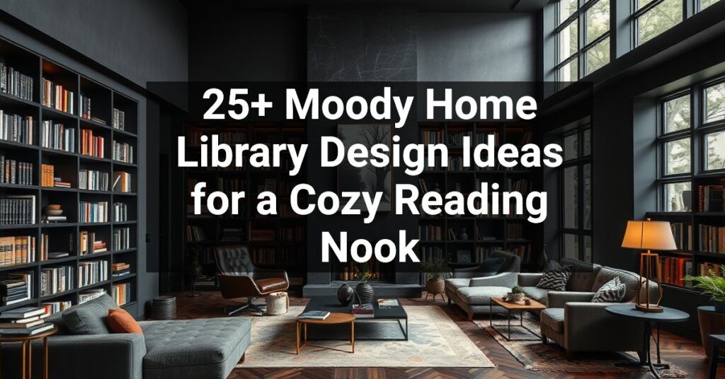 25+ Moody Home Library Design Ideas for a Cozy Reading Nook