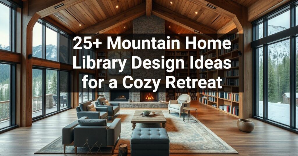 25+ Mountain Home Library Design Ideas for a Cozy Retreat